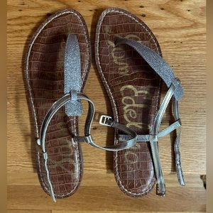 Sam Edelman Gigi Silver Glitter Sandal